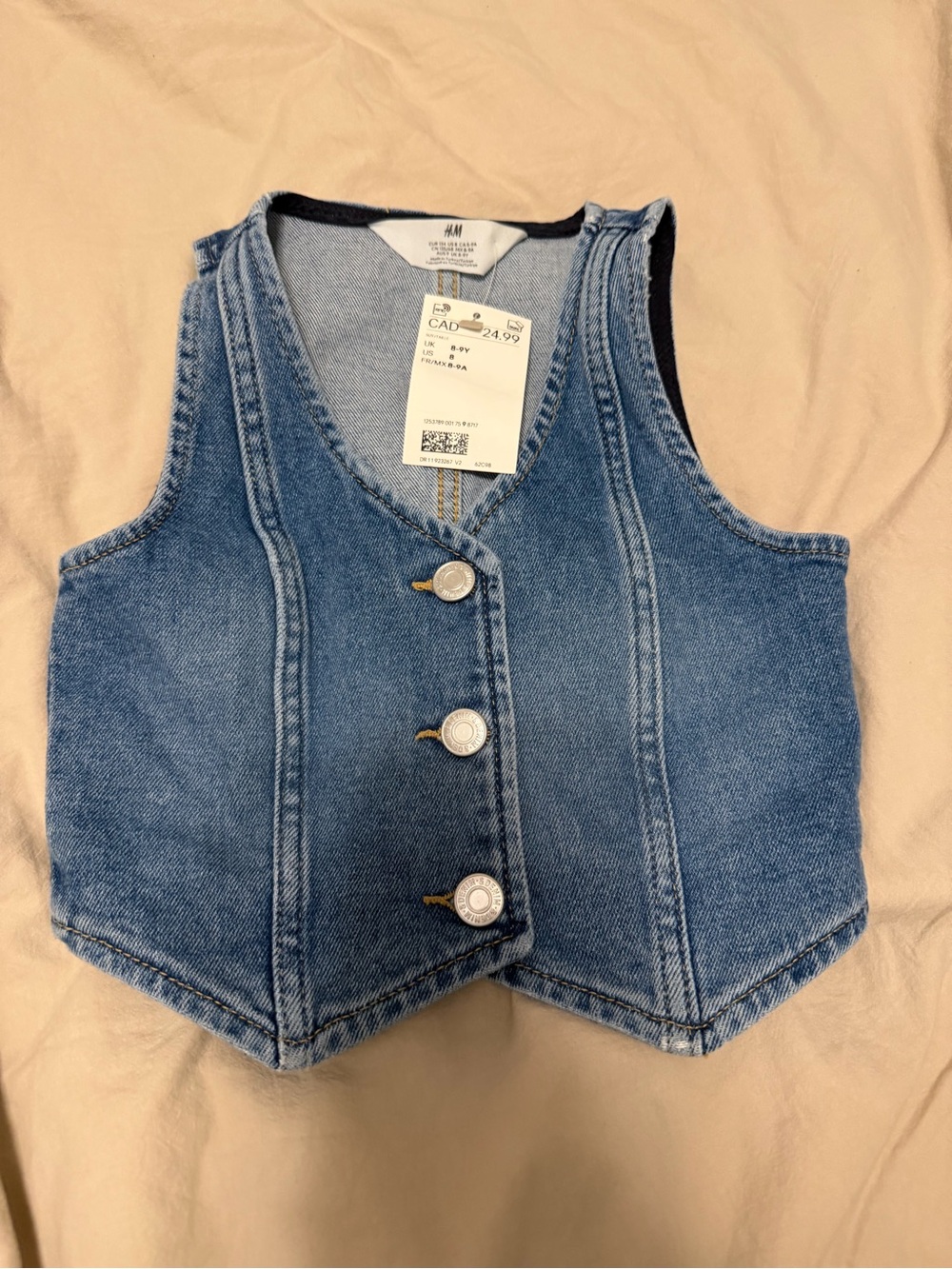 H&M Girls Denim Vest - Light Blue